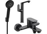 Mexen Milo R40 Set Da Bagno, Nero - 713153R40-70