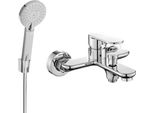 Mexen Milo R40 Rubinetto Da Bagno Con Set Doccia, Cromato - 7133R40-00