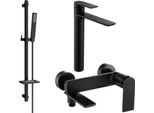 Mexen Zero DQ02 Set Da Bagno, Nero - 7113DQ02-70