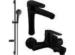 Mexen Kama DS05 Set Vasca Da Bagno, Nero - 72513DS05-70