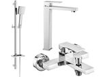 Mexen Uno DQ45 Set Da Bagno, Cromato - 71413DQ45-00