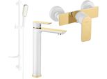 Mexen Alfa DF49 Set Doccia, Bianco/Oro - 745714DF49-25