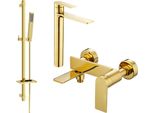 Mexen Zero DQ02 Set Vasca Da Bagno, Dorato - 7113DQ02-50