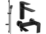 Mexen Zero DS62 Set Vasca Da Bagno, Nero - 71103DS62-70