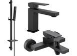 Mexen Uno DQ77 Set Da Bagno, Nero - 71403DQ77-70