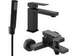 Mexen Uno R77 Set Da Vasca, Nero - 71403R77-70