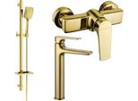 Mexen Lynx DQ62 Set Doccia, Dorato - 745914DQ62-50