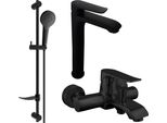 Mexen Pecos DF05 Set Da Bagno, Nero - 72713DF05-70