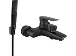 Mexen Axel R72 Rubinetto Da Vasca Con Set Doccia, Nero - 7383R72-70