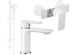 Mexen Alfa DQ40 Set Doccia, Bianco/Cromo - 745704DQ40-02