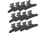 12 Pezzi/Set Nero Farfalla Tenere Capelli Clip Sezione Artiglio Morsetti Strumento Parrucchiere