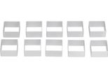 10 Pezzi/Set Di Stampi Per Torte Lunari In Acciaio Inossidabile Set Di Biscotti Tagliabiscotti Fai Da Te Set Di Cottura Quadrati