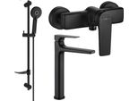 Mexen Lynx DF40 Set Doccia, Nero - 745914DF40-70