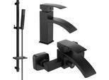 Mexen Libra DQ77 Set Vasca Da Bagno, Nero - 745103DQ77-70