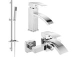 Mexen Libra DQ77 Set Da Bagno, Cromo - 745103DQ77-00