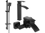 Mexen Libra DQ45 Set Da Bagno, Nero - 745113DQ45-70