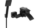 Mexen Libra R45 Rubinetto Per Vasca Con Set Doccia, Nero - 74513R45-70