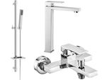 Mexen Uno DQ77 Set Da Bagno, Cromo - 71413DQ77-00