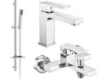Mexen Uno DQ77 Set Da Bagno, Cromo - 71403DQ77-00
