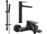 Mexen Lynx DQ72 Set Da Bagno, Nero - 745913DQ72-70