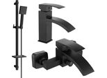 Mexen Libra DQ45 Set Vasca Da Bagno, Nero - 745103DQ45-70