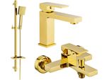 Mexen Uno DQ45 Set Da Bagno, Dorato - 71403DQ45-50