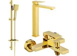 Mexen Uno DQ45 Set Da Bagno, Dorato - 71413DQ45-50