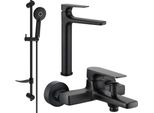 Mexen Lynx DF40 Set Bagno, Nero - 745913DF40-70