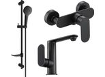 Mexen Milo DF05 Set Doccia, Nero - 713054DF05-70
