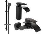 Mexen Aries DQ45 Set Da Bagno Nero - 744803DQ45-70