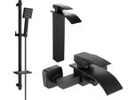 Mexen Aries DQ45 Set Da Bagno, Nero - 744813DQ45-70