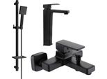 Mexen Cetus DQ45 Set Da Bagno, Nero - 744313DQ45-70
