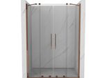 Mexen Velar Duo Porte Doccia Scorrevoli 160 Cm, Trasparente, Oro Rosa - 871-160-000-02-60