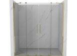 Mexen Velar Duo Porte Doccia Scorrevoli 200 Cm, Trasparenti, Dorate - 871-200-000-02-50