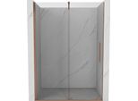 Mexen Velar Porta Doccia Scorrevole 160 Cm, Trasparente, Rame Spazzolato - 871-160-000-01-65