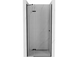 Mexen Roma Porta Doccia Battente 70 Cm, Trasparente, Nero - 854-070-000-70-00