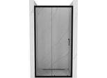 Mexen Apia Porta Doccia Scorrevole 125 Cm, Trasparente, Nero - 845-125-000-70-00