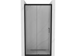 Mexen Apia Porta Doccia Scorrevole 145 Cm, Trasparente, Nero - 845-145-000-70-00