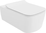 Mexen York Wc Sospeso Rimless Con Sedile A Chiusura Rallentata Slim, Duroplast, Bianco Lucido - 30114000
