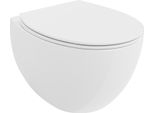 Mexen Egg Wc Rimless Con Sedile Slim A Chiusura Rallentata, Duroplast, Bianco Lucido - 30245000