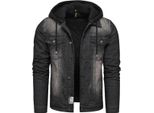 Recea Giacca Di Jeans Da Uomo Tua Nero Xl
