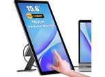 Monitor Portatile, Touchscreen Da 15,6 Pollici, Alta Risoluzione 1920X1080, Spina Ue