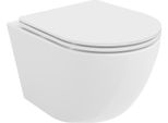 Mexen Lena Wc Bowl Rimless Tornado Con Sedile A Chiusura Rallentata Slim, Duroplast, Bianco Lucido - 30220300T