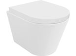 Mexen Rico Wc Sospeso Senza Bordi Rimless Tornado Con Sedile A Chiusura Rallentata, Duroplast, Bianco Lucido - 30720200T