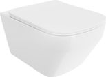 Mexen Riva Wc A Parete Rimless Tornado Con Sedile Slim A Chiusura Rallentata, Duroplast, Bianco Lucido - 30630200T