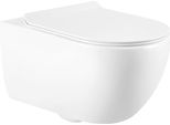 Mexen Carmen Wc Sospeso Rimless Con Sedile A Chiusura Rallentata Slim, Duroplast, Bianco Lucido - 3088L4000