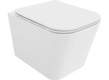 Mexen Teo Vaso Wc Rimless Tornado Con Sedile A Chiusura Rallentata Slim, Duroplast, Bianco Lucido - 30850600T