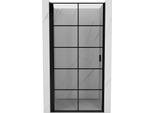 Mexen Mist-B Porta Doccia A Battente Sinistra 80 Cm, Griglia Nera, Nero - 8A2-080-000-70-77-L