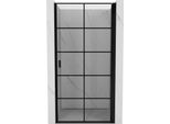 Mexen Mist-B Porta Doccia A Battente Destra 80 Cm, Griglia Nera, Nero - 8A2-080-000-70-77-P