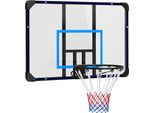 Fortuna Lai Canestro Da Basket Montaggio A Parete Tabellone Da Basket Con Canestro E Rete Per Esterni, Acciaio, 113 X 61 X 73 Cm, Ideale Per Giardini E Parchi Giochi